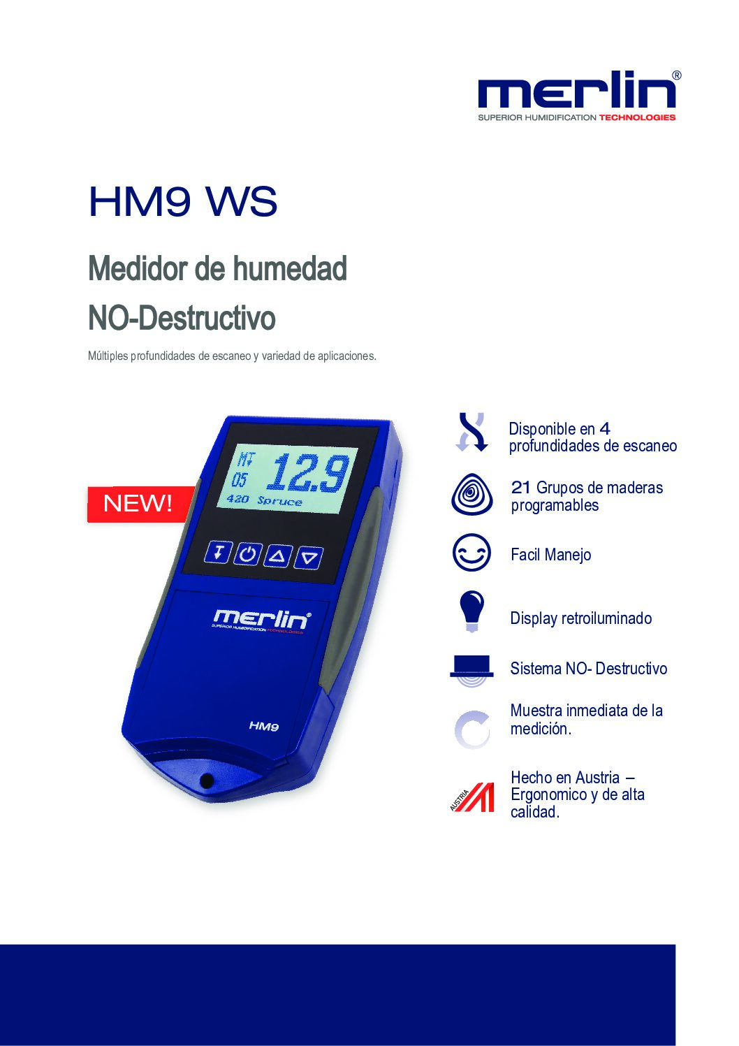 Medidor de Humedad - Merlin - HM9 WS25 - Imagen 2